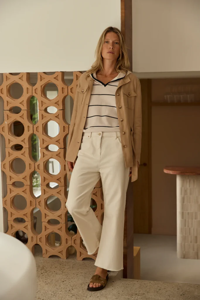 Pull à capuche beige Devernois